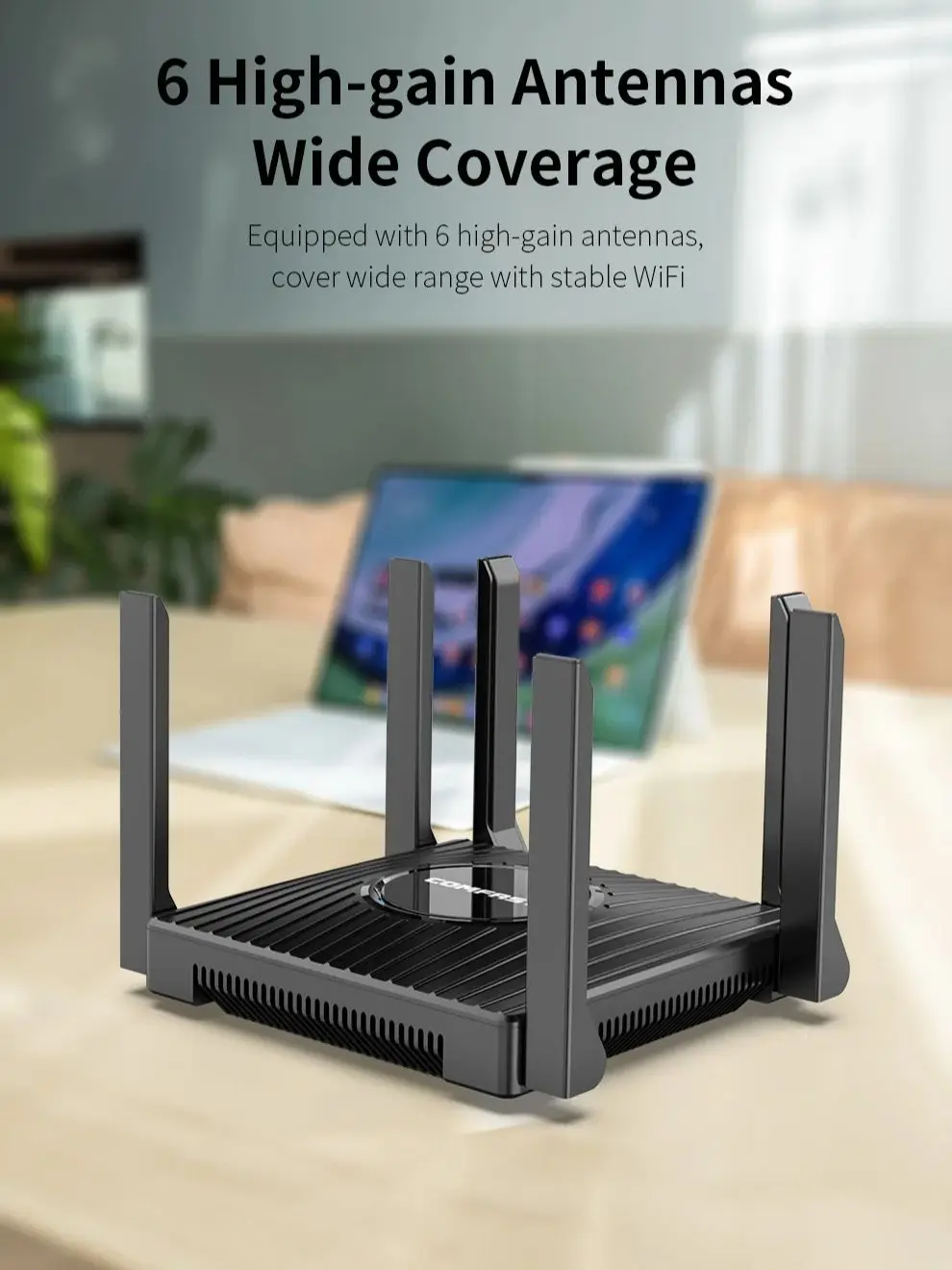 COMFAST AX3000 WiFi6 MESH Router Gigabit High Speed Roteador 2.4G&5G 6 Antenna 3000Mbps Wifi Booster Repeater Home CF-WR635AX