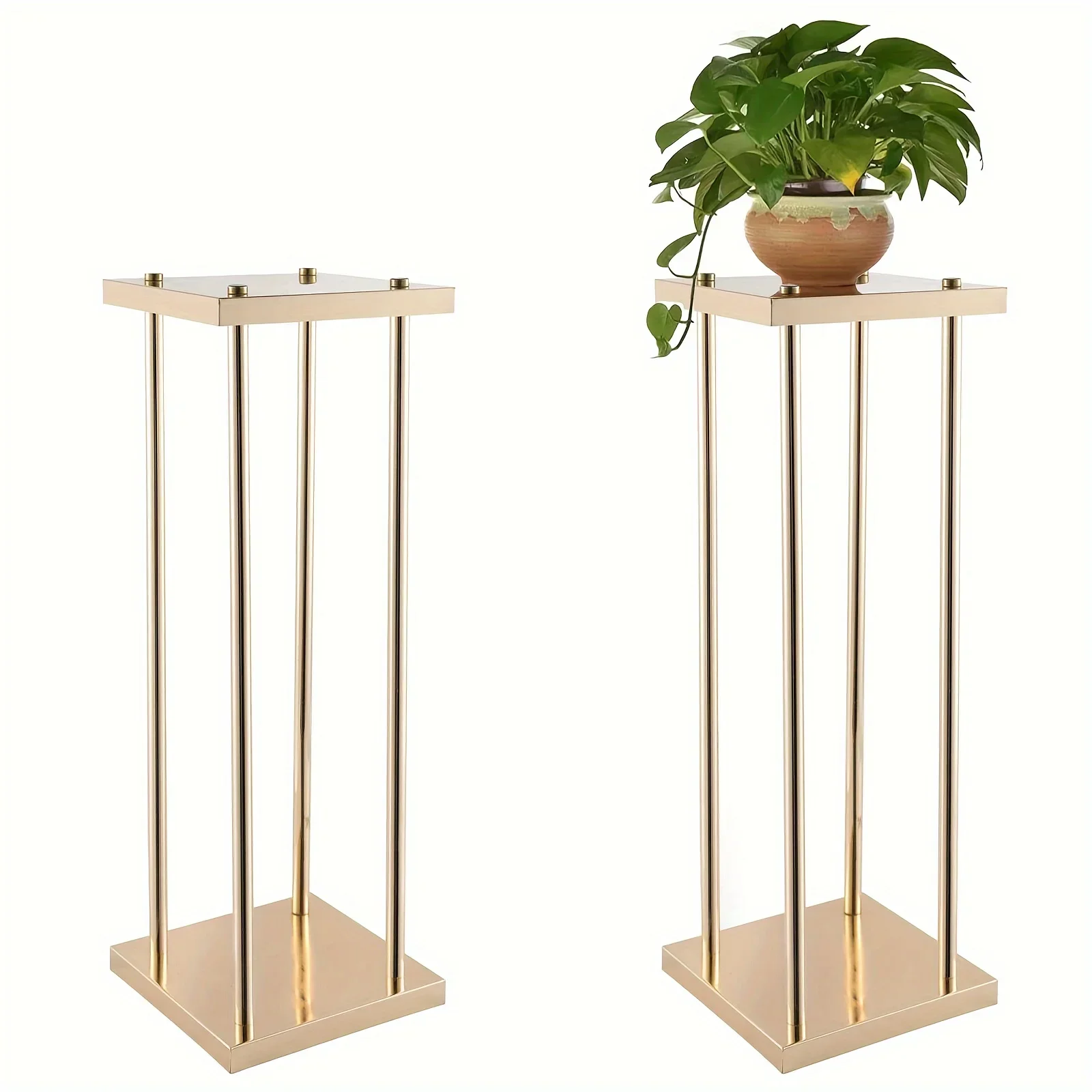 Golden Flower Stand For Wedding, Metal Flower Vase For Wedding Table Decoration, Wedding Flower Stand For Road Centerpieces