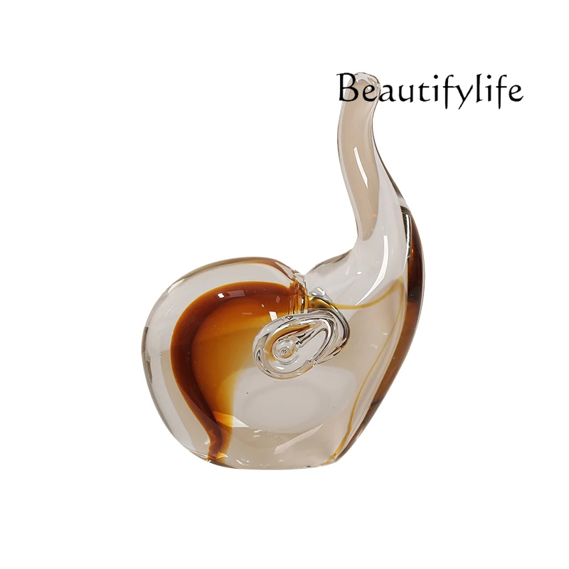 

Color baby elephant abstract glazed ornament modern simple living room entrance hotel light luxury high-end decoration