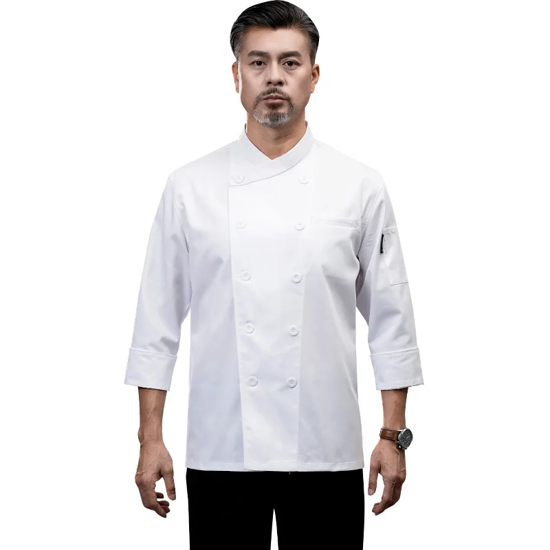 Chef Overalls Men's and Women's Autumn and Winter Long-Sleeved Western Restaurant High-End Restaurant Hot Pot Restaurant Baking