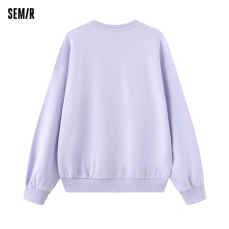 Semir 2024 Sweatshirt Women Design Rabbit Letter Oversize Top Fashionable Spring Embroidered Clothes Girls Sweater Tops Women