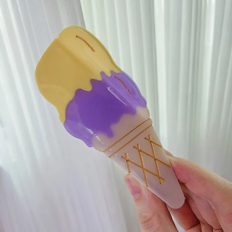 Muweordy, nuevas pinzas para el cabello de helado, pinza de acetato, horquilla creativa, pinza para el pelo de cangrejo para niña, pinza de tiburón, accesorios para el cabello para mujer