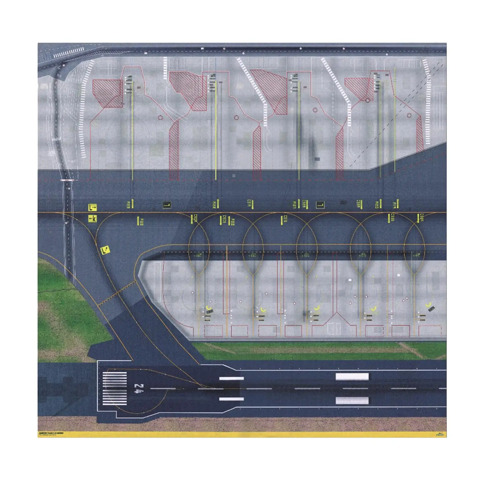 Regional Airport 1/400 1/500 Model Airport Layout Sheet 72x70cm /Airbus Accs