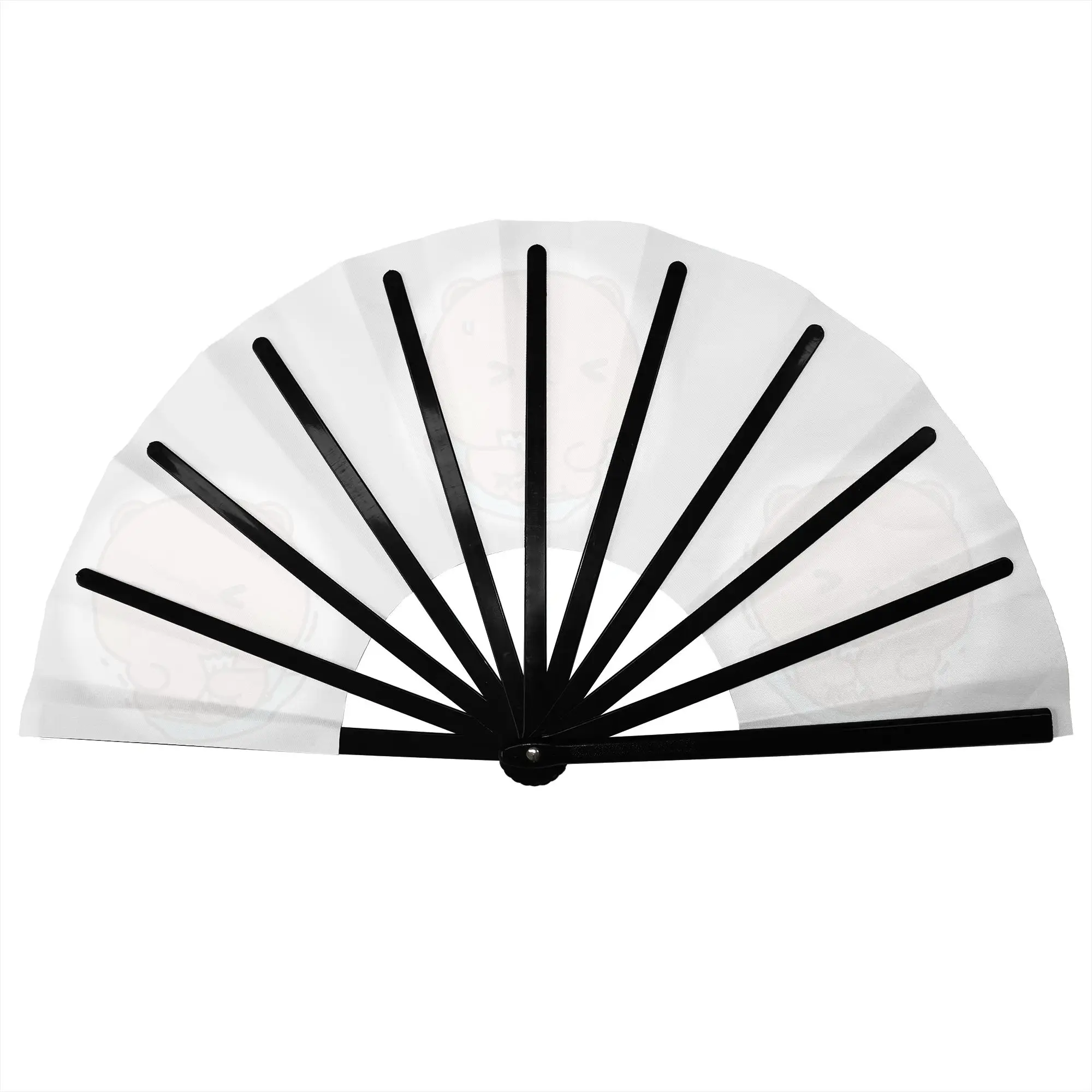 Funny Bubu And Dudu Stylish Hand Fan Unisex  Printed Polyester Fan Trendy Costume Prop Folding Fans For Dancing Gift