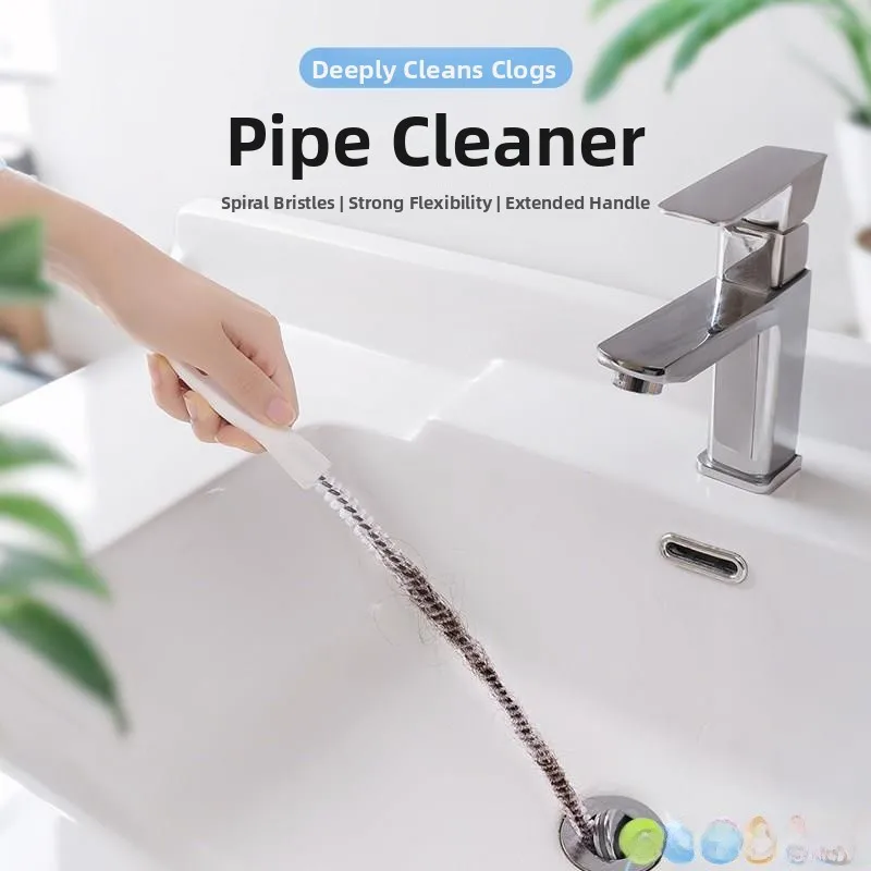 

Прочная щетка для удаления волос и очистки сливных труб, бытовая щетка для ванной и туалета, щетка для соломенных трубок, бренд Blue Valley, модель 96380