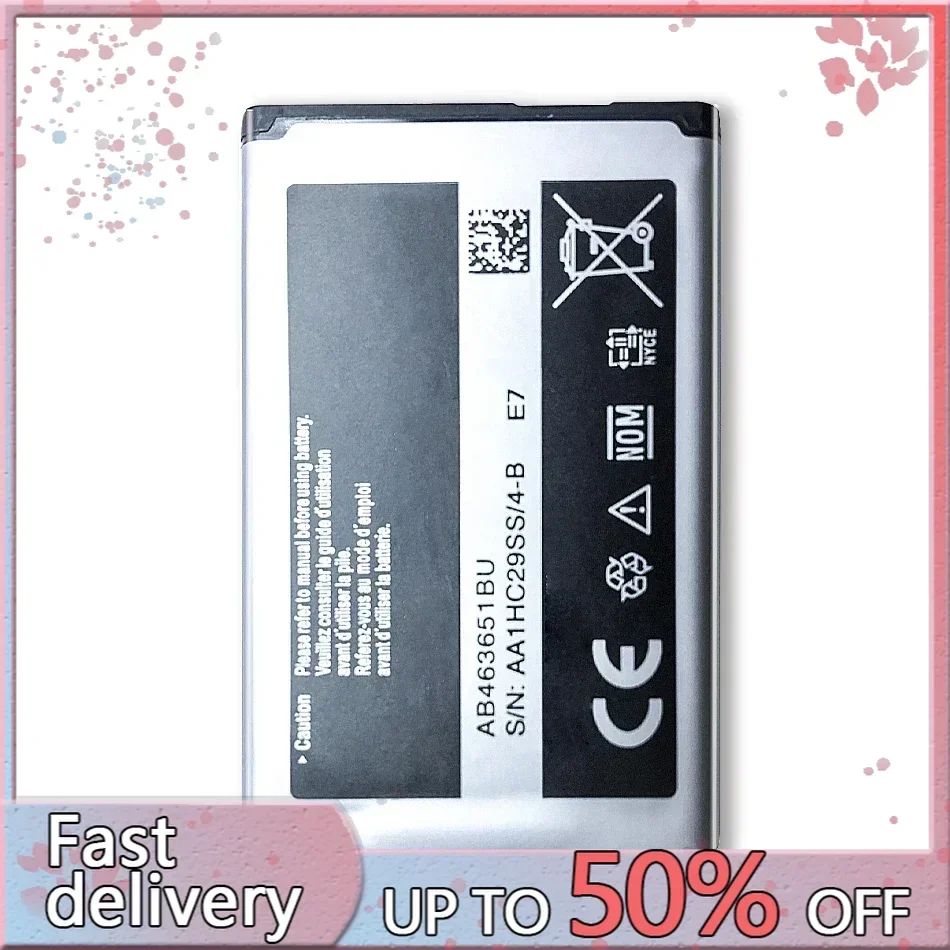 Battery AB463651BU For Samsung W559 S5620I S5630C S5560C C3370 C3200 C3518 J808 F339 S5296 C3322 GT-C3530 S5610