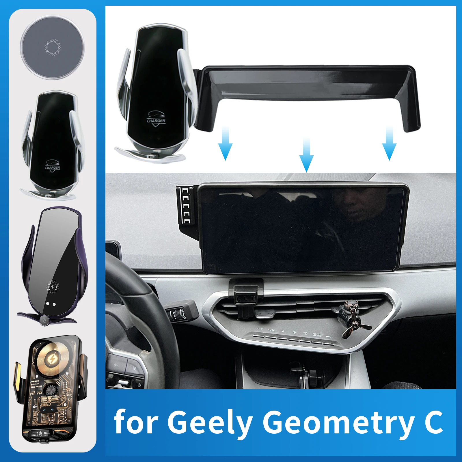 

Car Phone Holder for Geely Geometry C Charging GPS Bracket Navigation Stand Auto Accessories