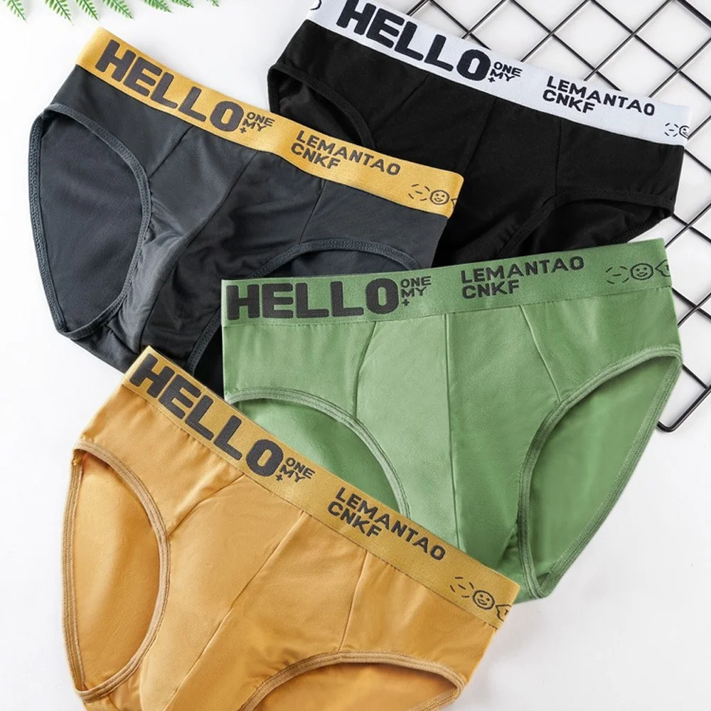 

Men's Briefs Summer Anti-Bacterial Solid Color Underwear Comfortable Breathable Soft Underpants for Men Full Size XS-XL