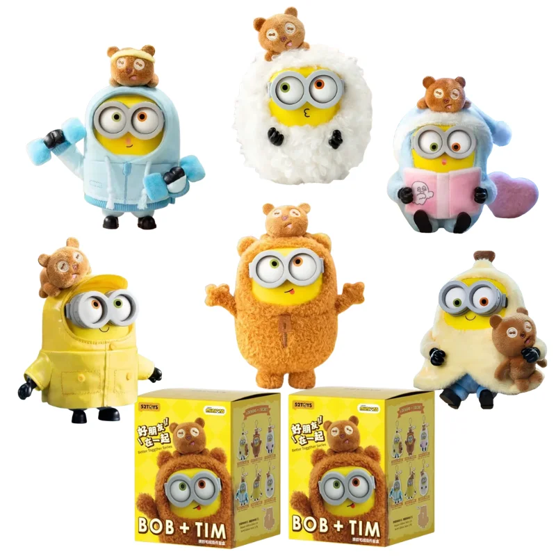 Neue Original 52TOYS Minions Bob&Tim Gute Freunde Zusammen Serie Blind Box Minions Anime Figuren Mystery Box Dekoration Geschenk
