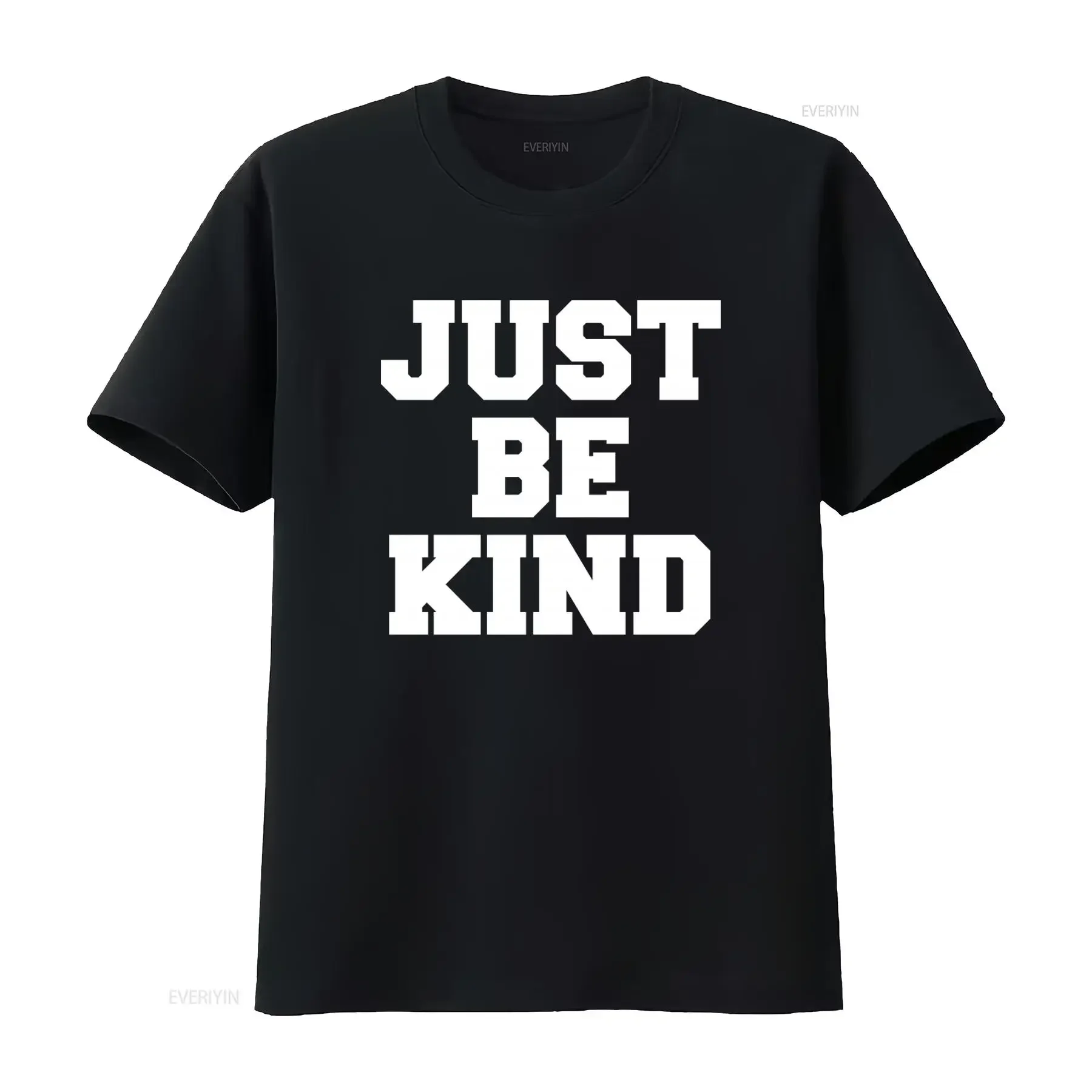 Just Be Kind T Shirt for Men and Women Stylish Inspirational Design vintage Washed Versatile streetwear fashion Slightly