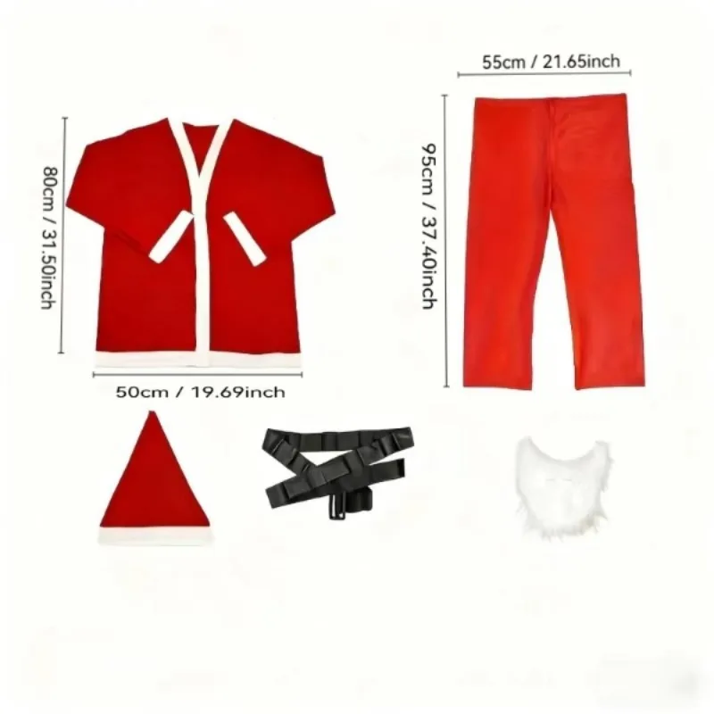 Costume Père Noël Velours avec Barbe – photo 2