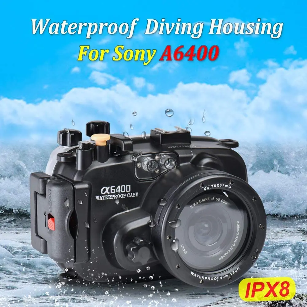 Imagem -03 - Mcoplus Waterproof Underwater Diving Case Sony A6400 Câmera Housing Lente 1650 mm 40m 130ft Wp-a6400