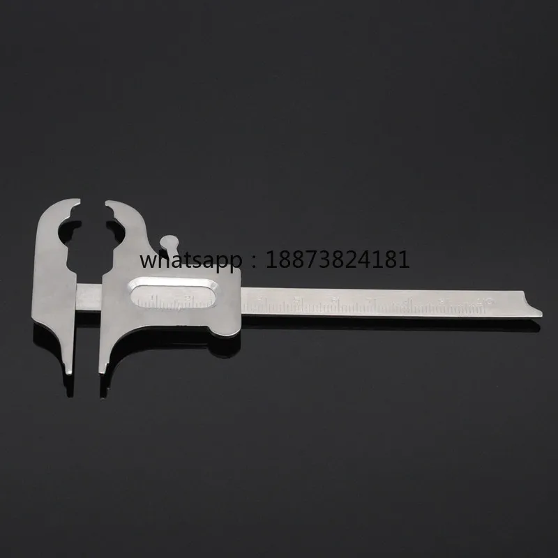 Professional Stainless Steel Dental Vernier Caliper, 0.1mm Precision, 100mm Range, Ideal for Orthodontic Measurements fast
