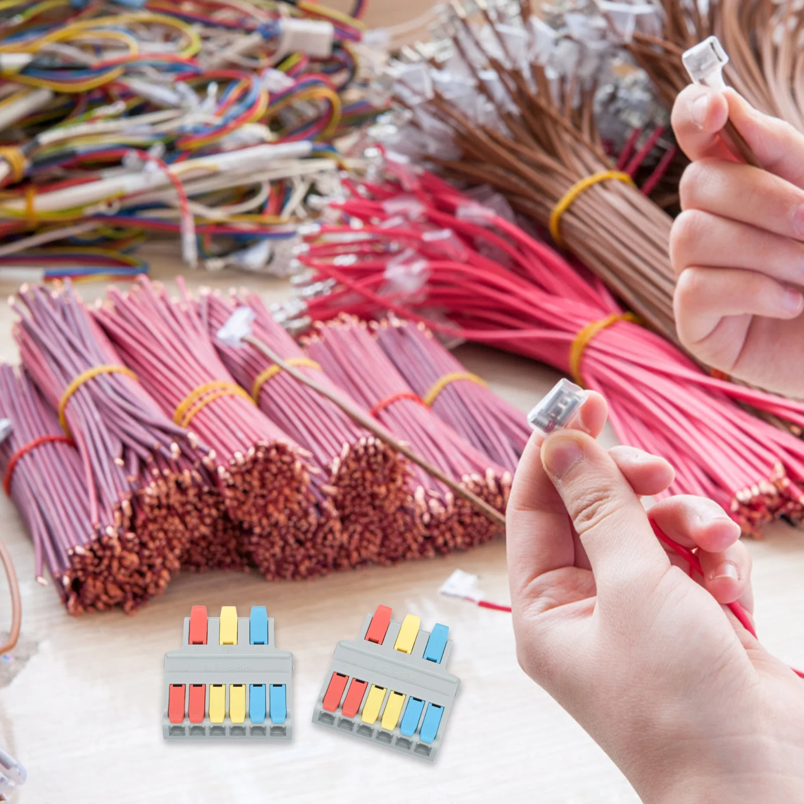 

10 шт., комплект разъемов для электрических проводов, пластиковые клеммные колодки, разъемы для быстрого сращивания проводов для бытовой техники, мощность освещения