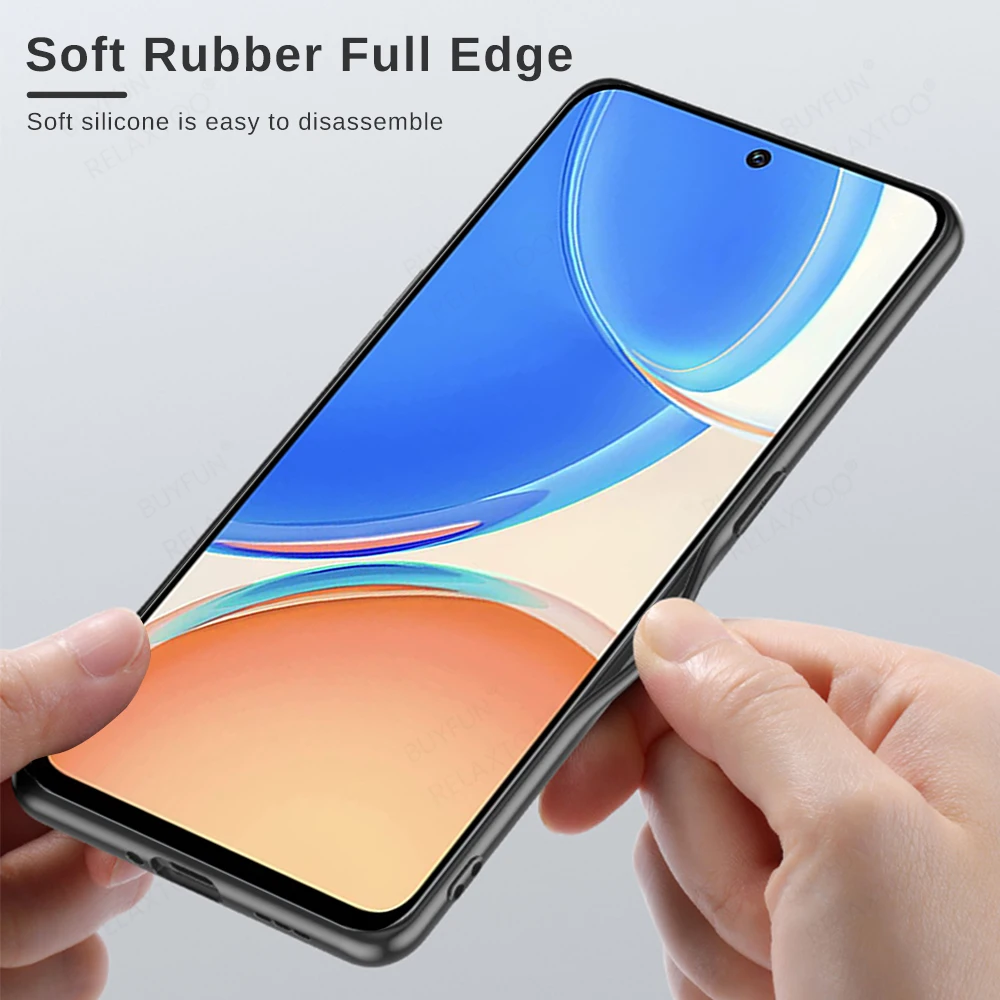 Cover posteriore per telefono in Silicone in pelle di pecora per Huawei Honor X8 Huawai Honer Honar X 8 X8 custodia antiurto per fotocamera Coque