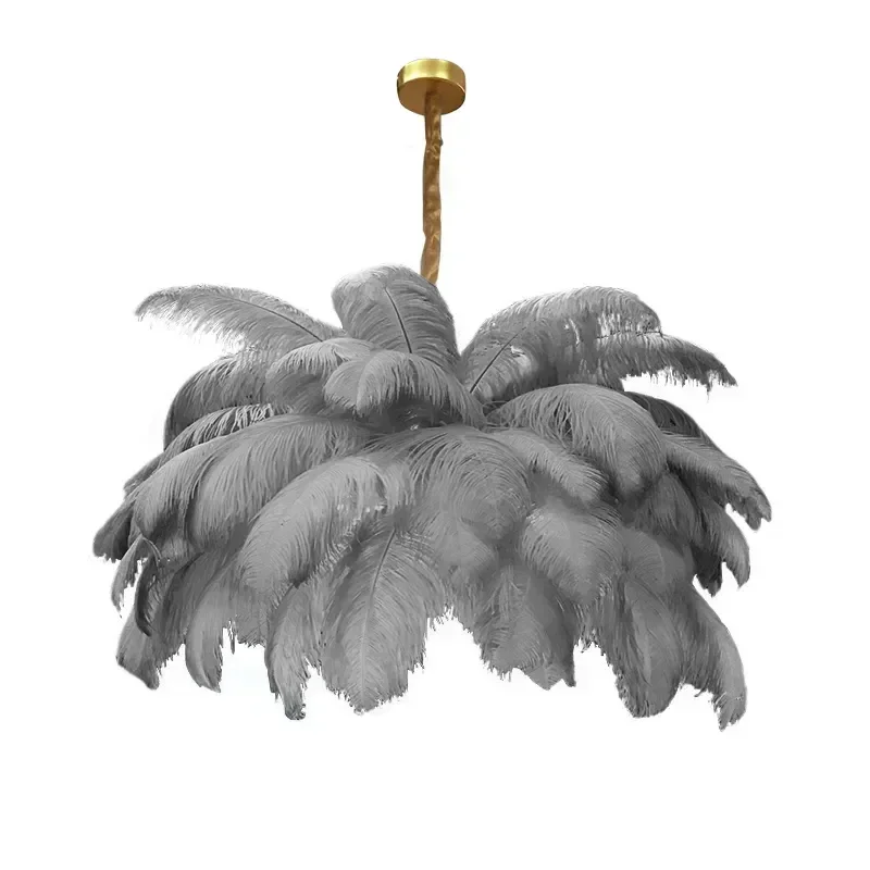 Feder Kronleuchter Deckenleuchte LED Pendelleuchte Nordic Home Decor Glanz Moderne Kronleuchter Pendelleuchte für Wohnzimmer