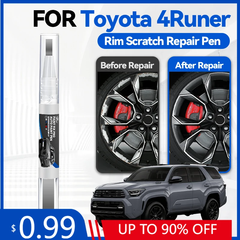 

Карандаш для подкраски колесных дисков Toyota 4Runner, средство для ремонта царапин, аксессуары для авто, черный, белый, серебристый