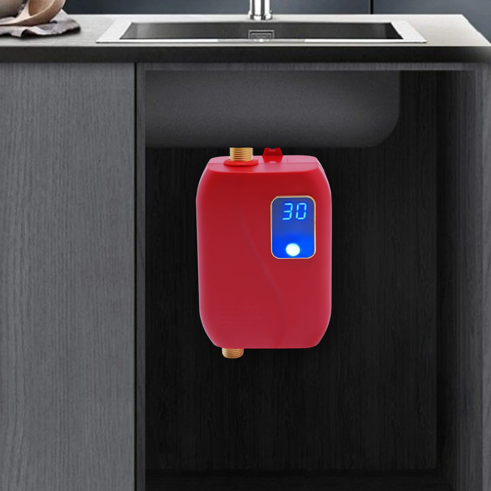 Electric Tankless Water Heater - Instant On-Demand Hot Water for Kitchen & Bathroom under Sink Compact Size