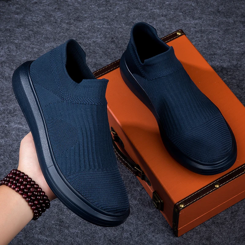 Men Running Shoes Lovers Sock Sneakers Breathable Comfortable Lightweight Classic Fashion Casual Slip-ons Sports Footwear