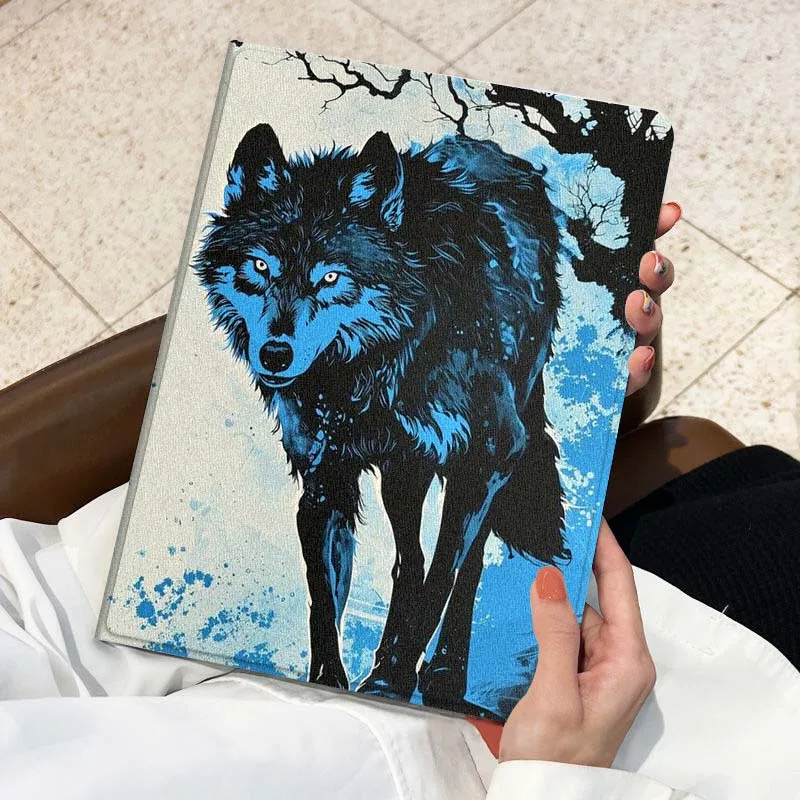 

Wolf Cool Dark Line Pattern For Vivo Pad SE 11 5 3 2 Pro 12.3 13 12.1 11.5 Air IQOOPad Silk Pattern Tablet Case