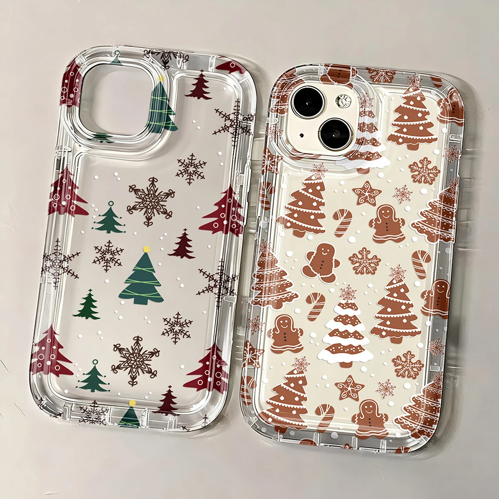 Snowflake Gingerbread Man Phone Case for Samsung Galaxy A56 A36 A26 A55 A35 A05S A15 A54 A34 A24 A14 A13 A73 A53 4G 5G Christmas