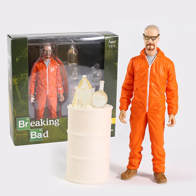 

Mezco Breaking Bad Walter White Action Figure Vamonos Pest Control Desktop Decoration Birthday Gift Gk Statue Collectible