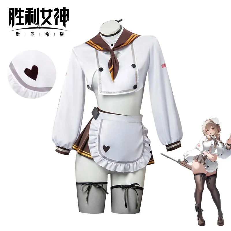 

2025 Victory Goddess NIKKE Bready Cosplay Costume Maid Sailor Outfit Anime Role-Playing Clothes Halloween Party Suit