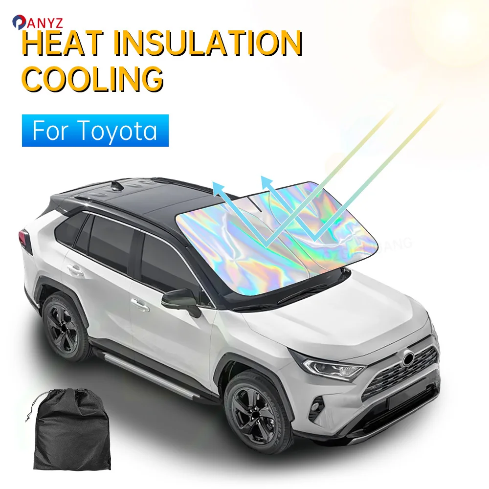 

For Toyota RAV4 2019-2024 Car Windshield Sun Shade Covers Visors Auto Front Window Sunscreen Parasol Coche Sunshade Accessories