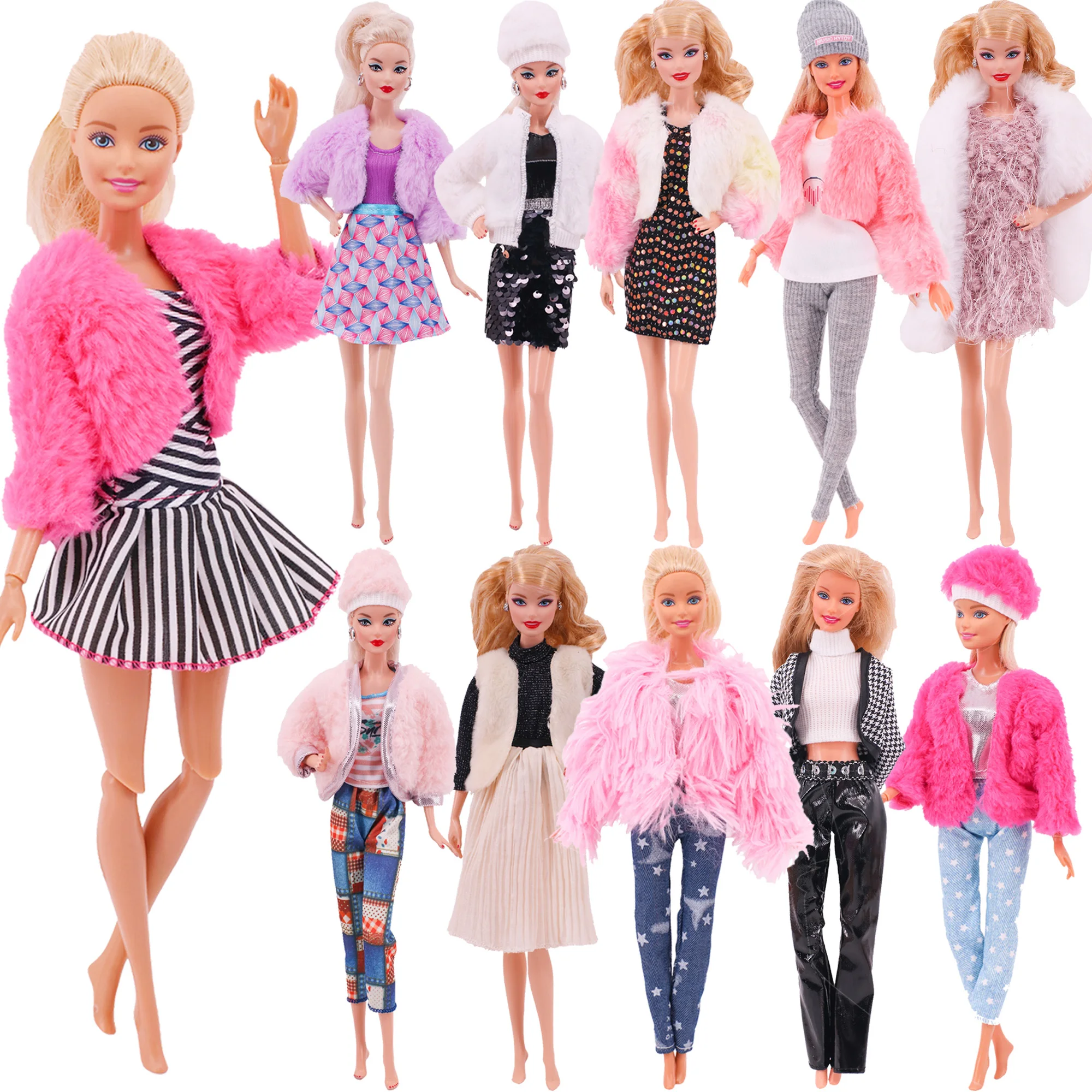 

Barbies Doll Clothes Doll Dress Fashion Outfit Shirt Casual Wear Skirt For Barbie&1/6 BJD Blythe Doll Clothes Doll Accessories