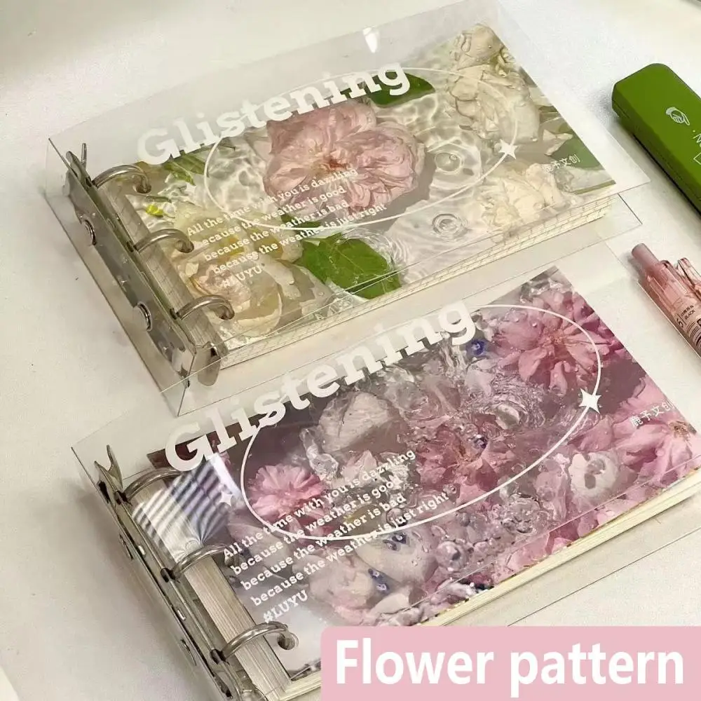 

Fashionable flower notebook, portable waterproof notebook, interchangeable paper coil notebook, random pattern