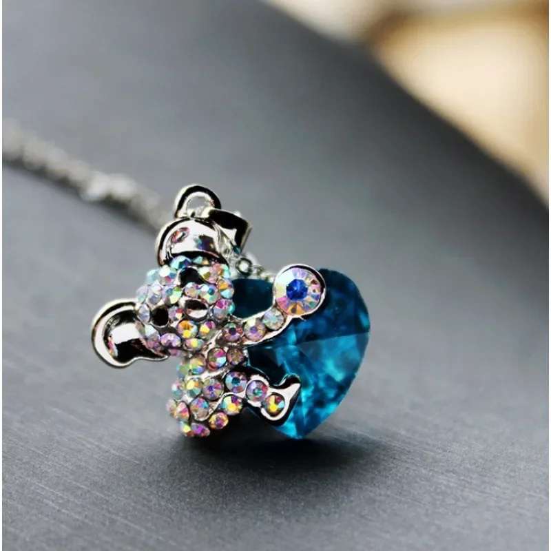 Collares Con Colgante Fashion Jewelry Inlaid Ladies Necklace Crystal Koala Pendant Trend Ornaments Collares Para Mujer