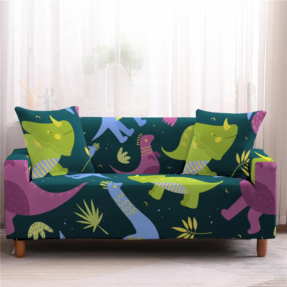 Cartoon Dinosaur Series Sofa Cover Elastic Full Packaging Soft Comfortable Universal Dust and Wrinkle Proof