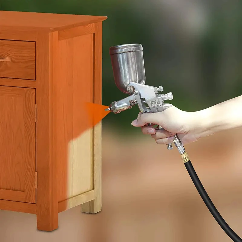 

F-75 Paint Spray Gun F75 Pneumatic Up and Down Pot Watering Can Furniture Car Paint Glue High Mist Paint gun aluminum