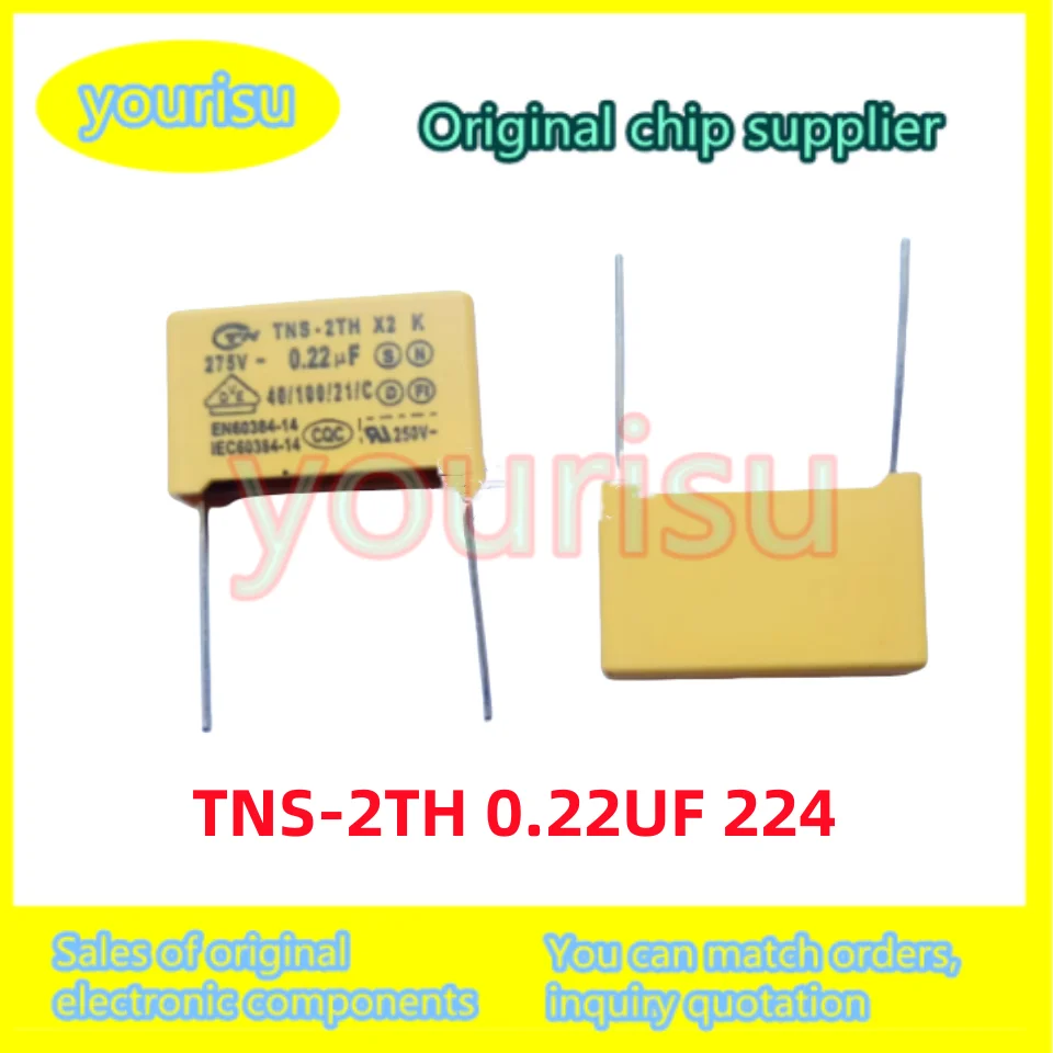 20Pcs/Lot TNS-2TH 224 275V 0.22UF 220NF 10% X2 film capacitor pin spacing 22.5