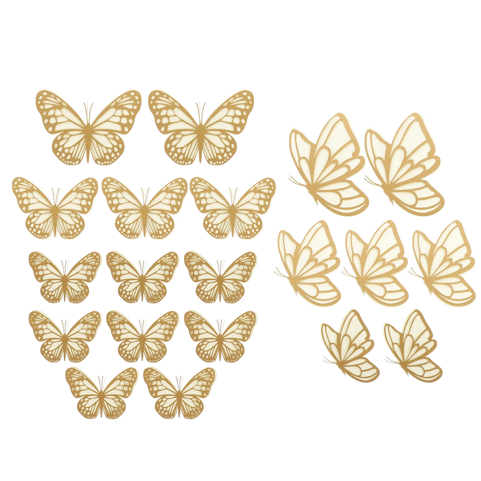

20 Pcs Butterflies Decoration 3D Wall Decals DIY Paper Stickers Children Room Wedding Party Home Decor Rose Gold Pink