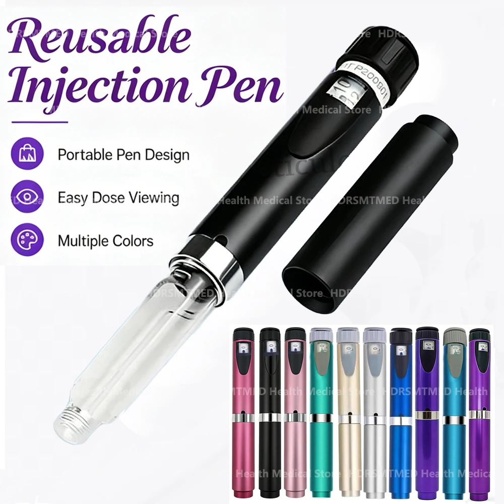 High Quality Eco-Friendly 3ml Reusable Injection Pen Metal for Home Use Empty Injection Pen Without Cartridge Bottle