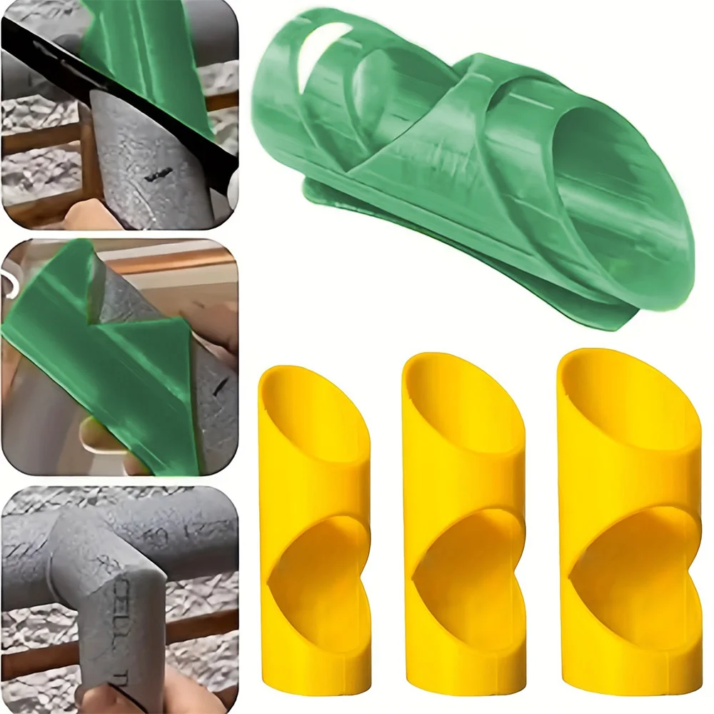 3Pcs Foam Pipe Cutter Tool Pipe Insulation Cutting Guide Three-Tube Cutting Fixture Insulation Cutting for Home Industries