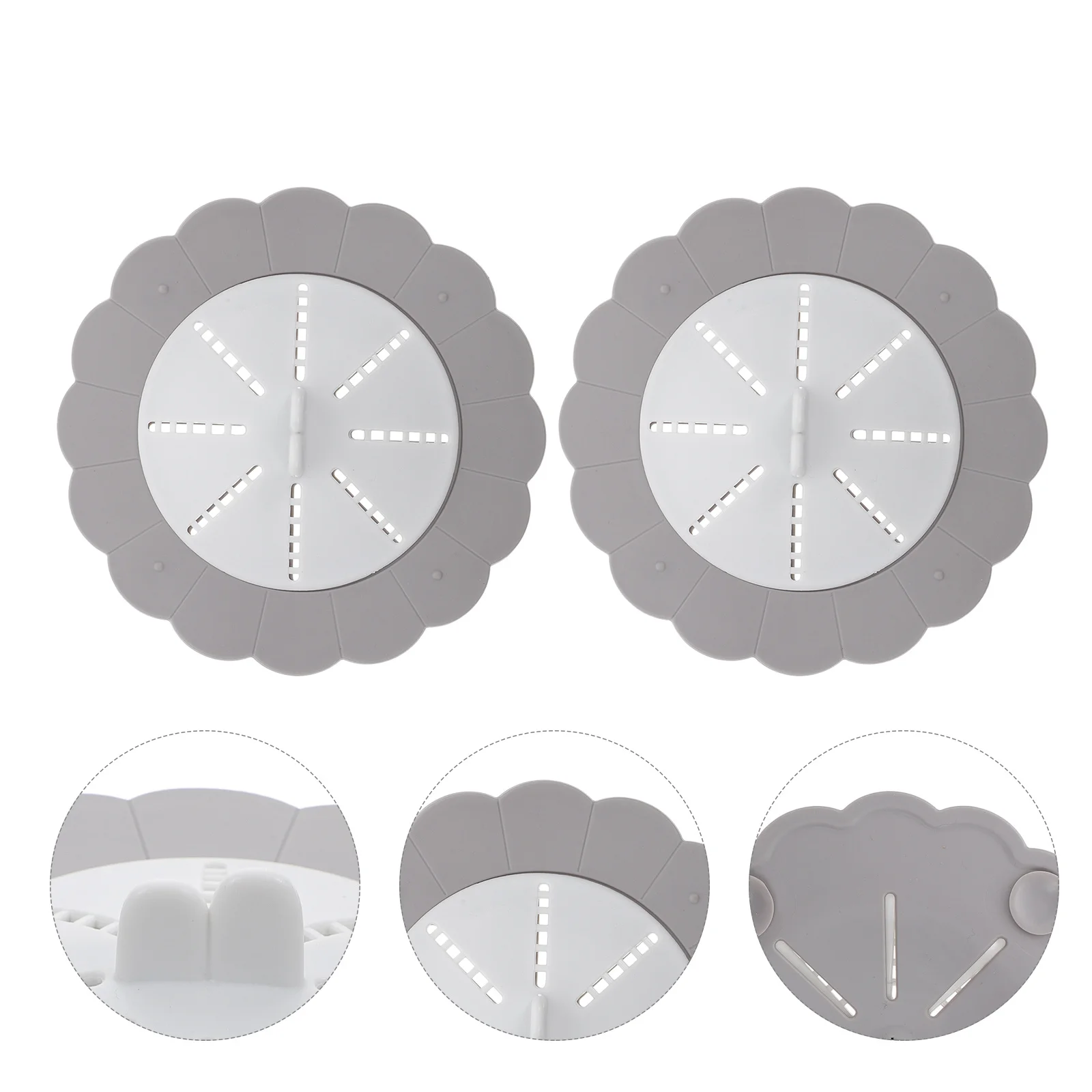 

2pcs Sunflower Shaped Floor Drain Cover Anti- Core For Toilet Bathroom Kitchen Sewer Drain Stopper Water Drainage