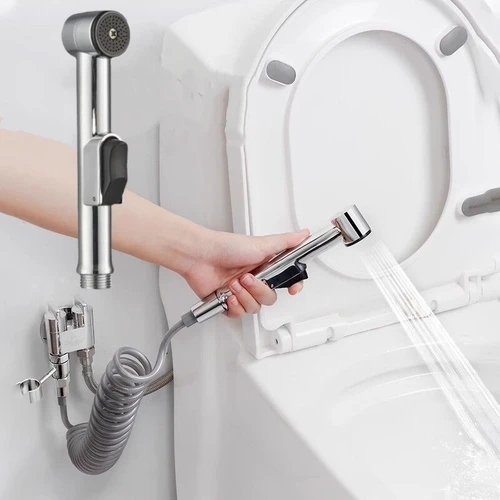 사각형 매트 블랙 비데 욕실 핸드 샤워 비데 변기 분무기, 위생적인 샤워 탭, 변기 스프레이건 