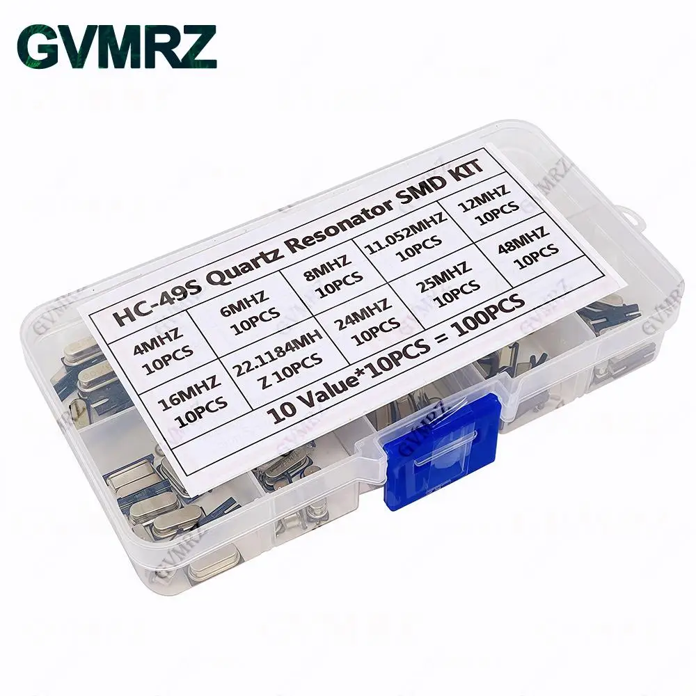 Hc-49s Crystal Oscillator Electronic Kit Resonator Ceramic Quartz Resonator Hc-49 Dip SMD 4 8 12 16 20 25 Mhz
