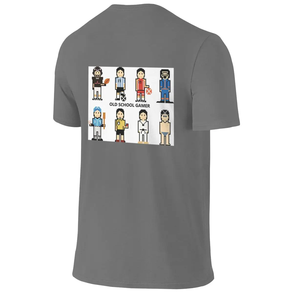 Old Gamer Videos Where It Started Hong Kong Style Reversible T-shirtHigh Street Style Double Edging Tee