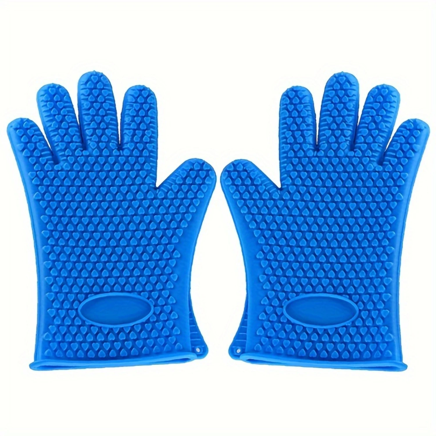 Pair of Thick Silicone Heat Resistant Gloves for Cooking Oven BBQ, Waterproof Mitts for Cleaning Kitchenware Rekawice kuchenne