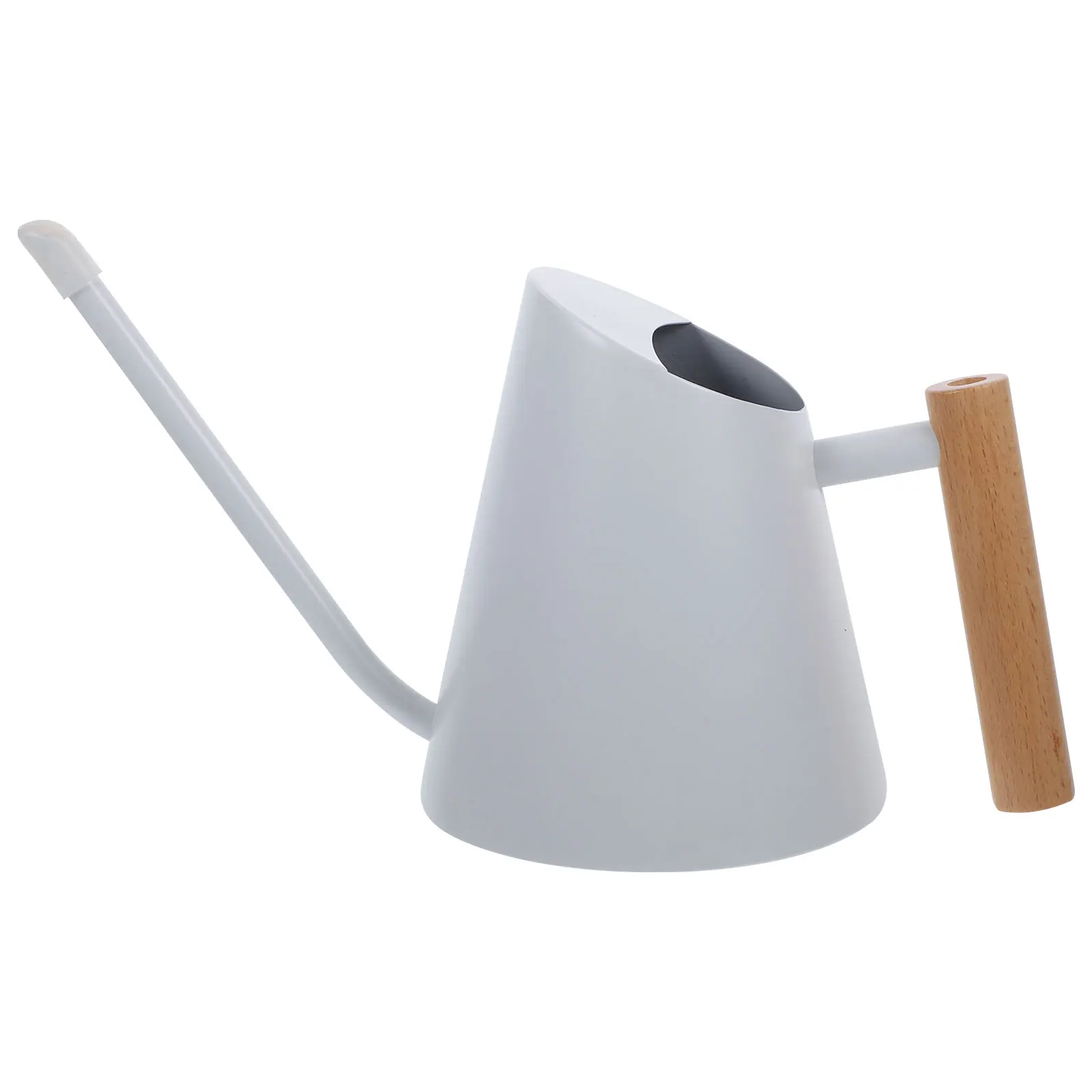 

Stainless Steel Watering Can Wooden Handle Indoor Garden Tool Large Opening Spout For Houseplants Flowers Bonsai Outdoor Plants