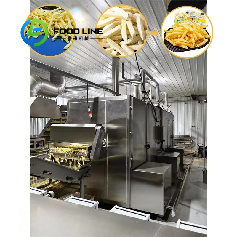 1-3Ton/h Automatic Frozen Potato Chips Machine Cutting French Fries Cutter French Fries Production Line French Fries Line