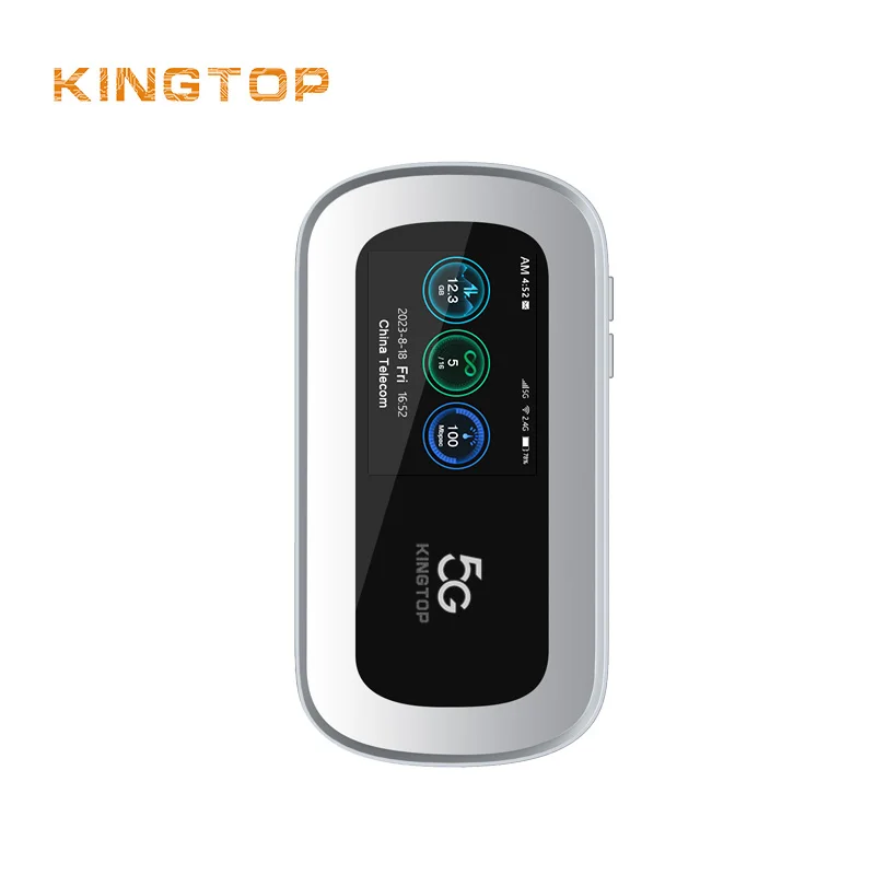 KINGTOP Wholesale 5G 300mbps Pocket Wifi Router Mobile Hotspot MT6877 4400mAh Large Battery MiFis With Sim Card Slot