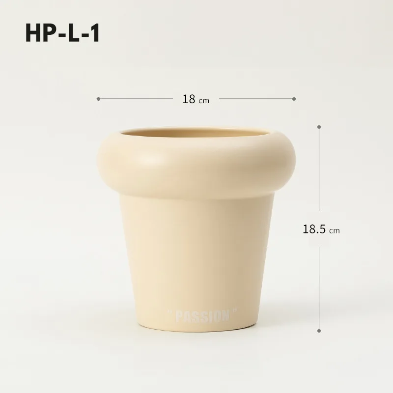 

Nordic fat circle ceramic flower pot modern creative multi-color home niche desktop indoor pot home decoration vase flower pot