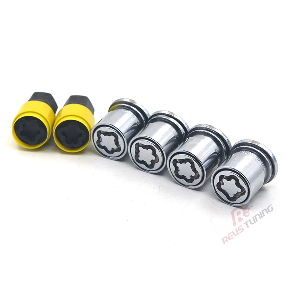 M12X1.5 4Nuts+2Keys Car Security Anti-Theft Alloy Wheel Rim Lug Nuts Lock Locking Nuts For Toyota Mitsubishi