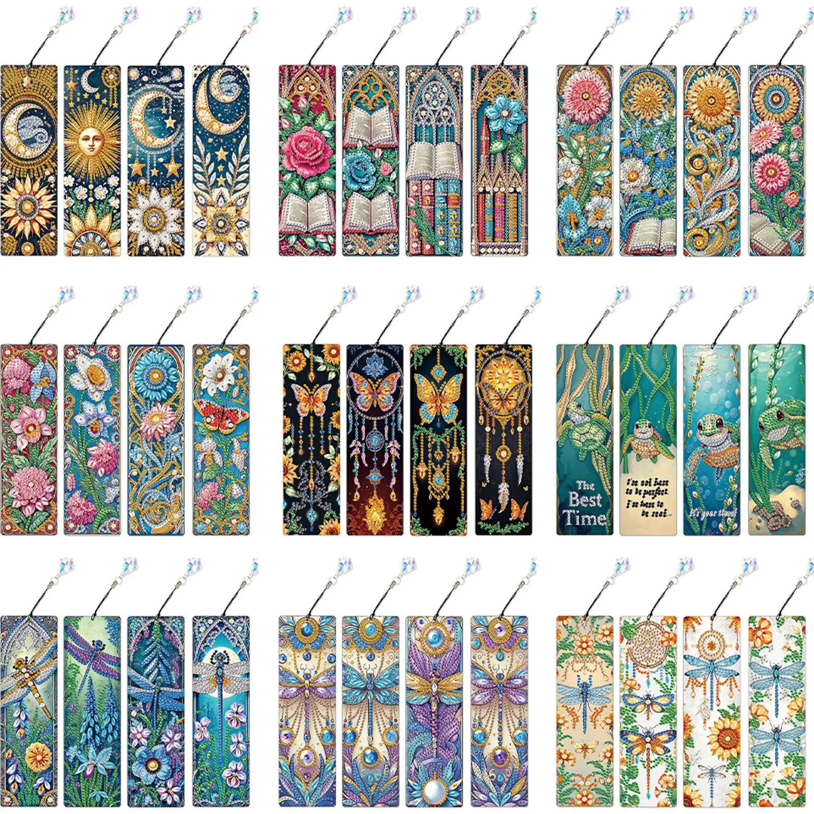 

Набор для создания закладок с алмазной мозаикой 5D: 4 шт. закладок в форме морской черепахи, алмазная мозаика DIY