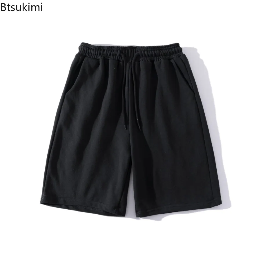 2025 Women's Summer Sports Shorts Solid Color Cotton Loop Casual Trousers Loose Sports Sweat Pants Comfortable Home Half Pants