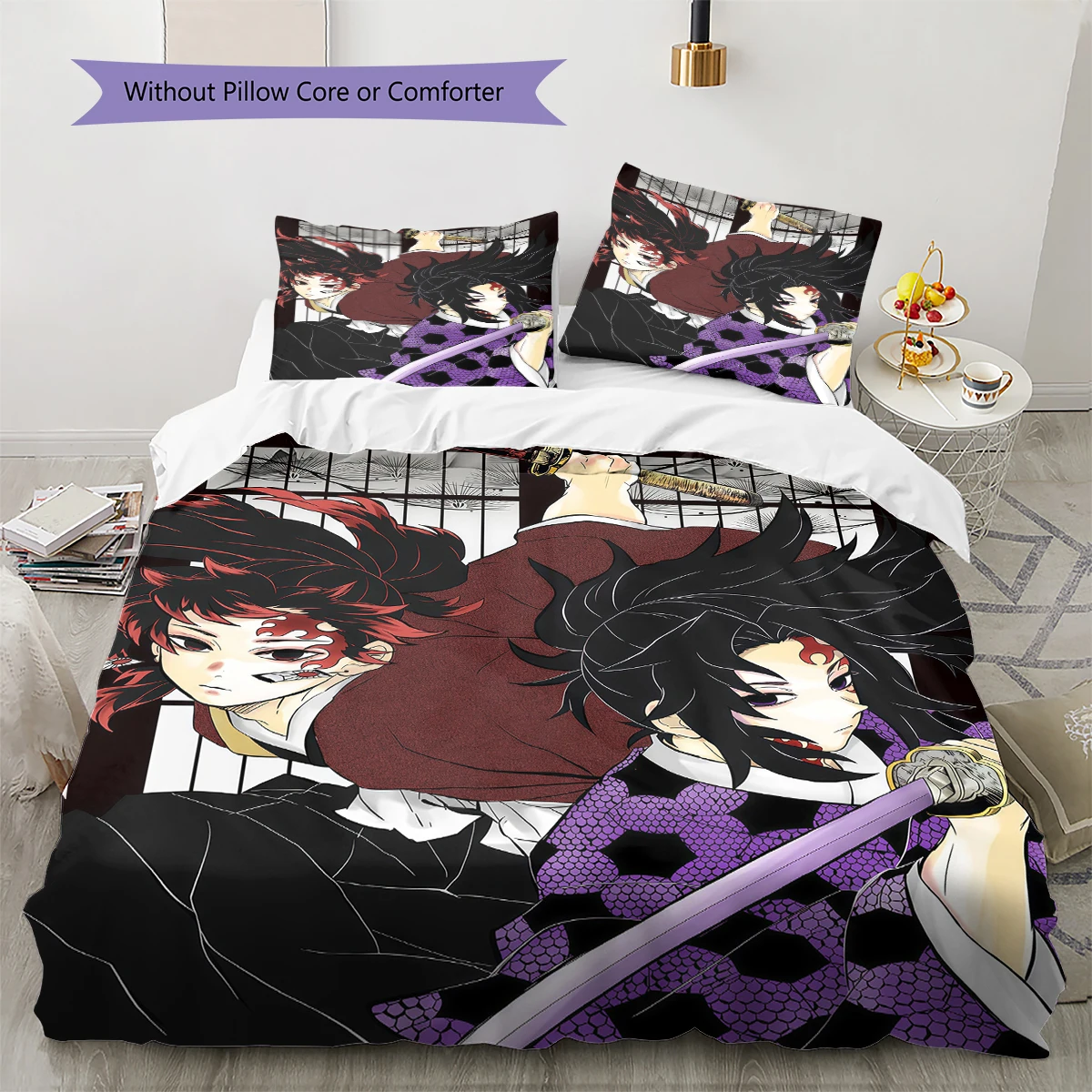 Demon Slayer Duvet Cover - Soft Comfortable, Children Bedding Gift, Extra Large Different Sizes -HE26
